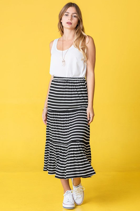 Stripe Maxi Skirt