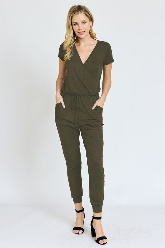 Short Sleeve Jogger Jumpsuit