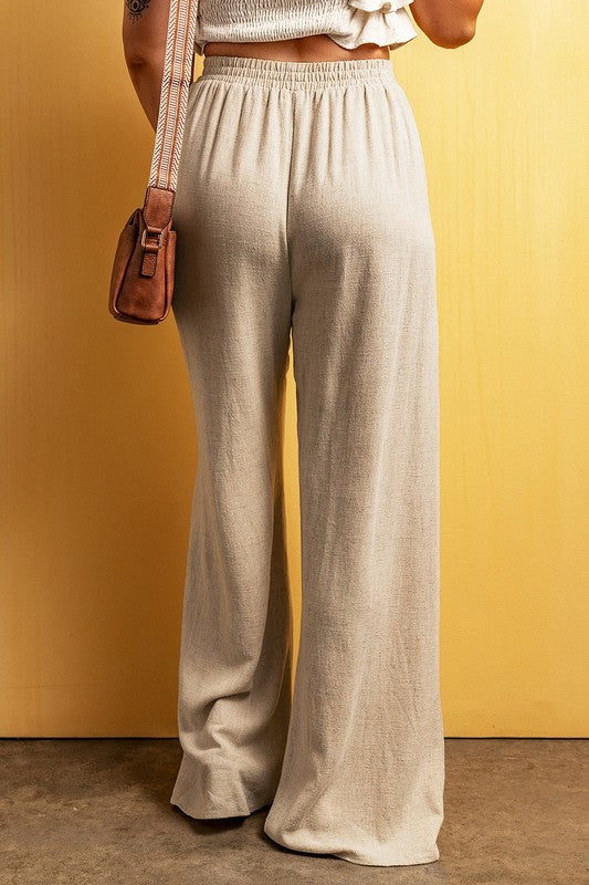 Beige Linen Pants